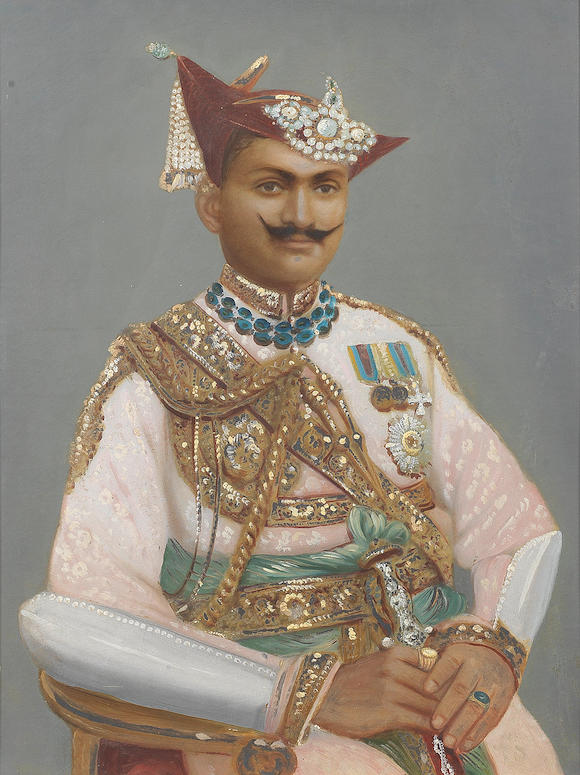 Bonhams : DEWAS A portrait of Maharaja Vikram Singh Rao Puar of Dewas ...