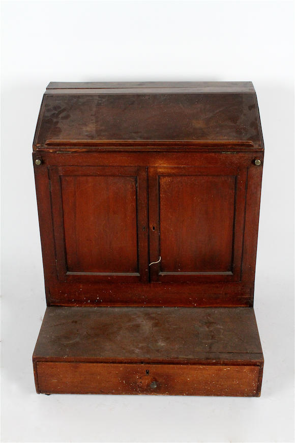 Bonhams : Five similar stained pine and beech cupboard prieu dieu, 19th ...