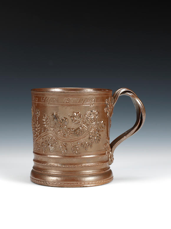 Bonhams : An unrecorded Nottingham stoneware Grace mug by William ...