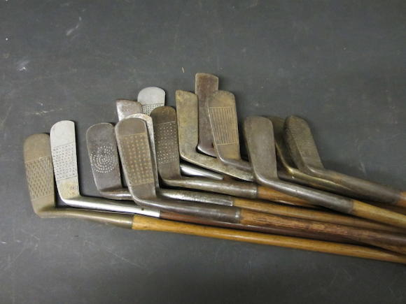 Bonhams : A good collection of 14 wooden shafted putters