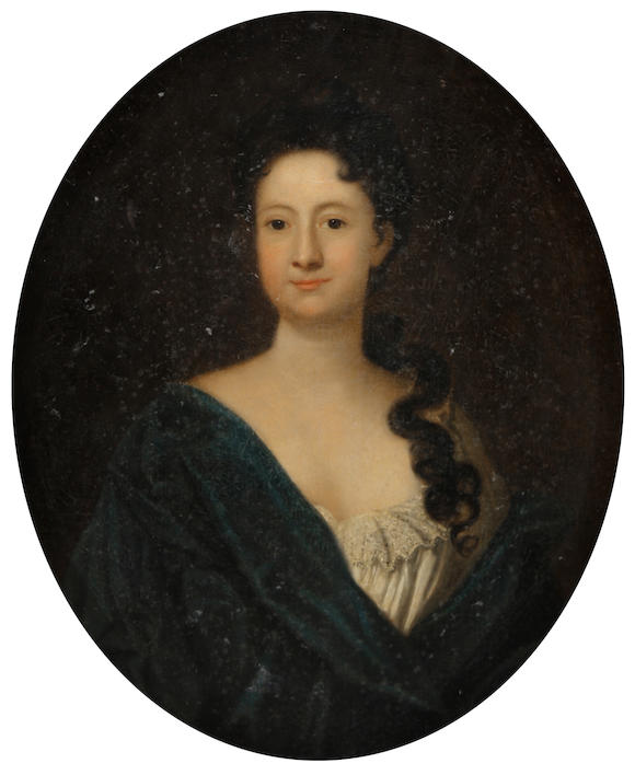 Bonhams : English School, 18th Century Portrait of a woman, possibly ...