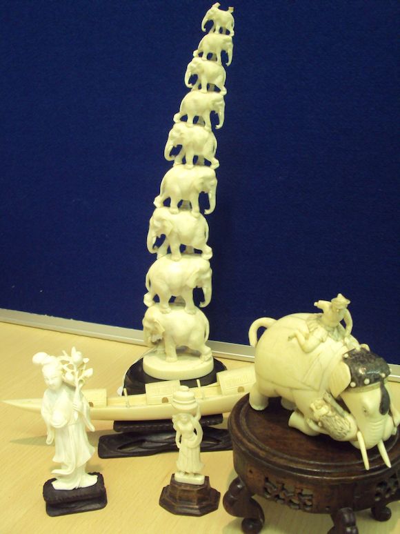 Bonhams A small collection of ivory figures