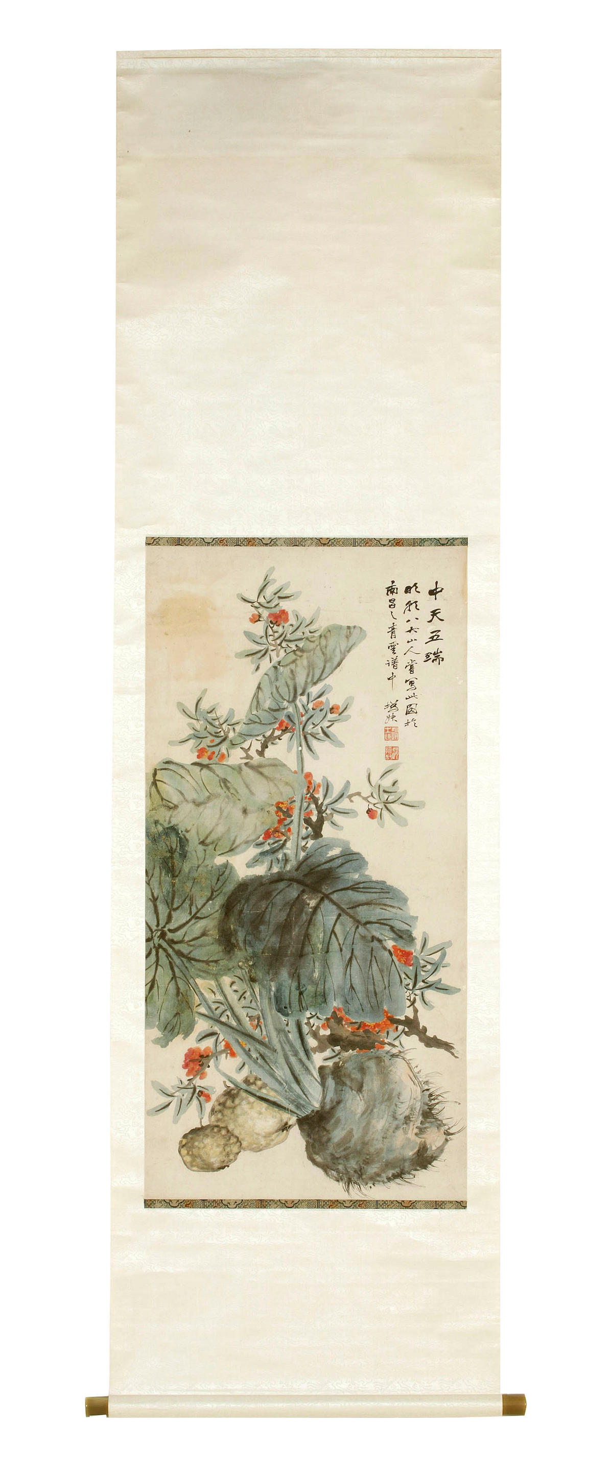 Bonhams : After Zhao Zhiqian (1829-1884) The Five Treasures