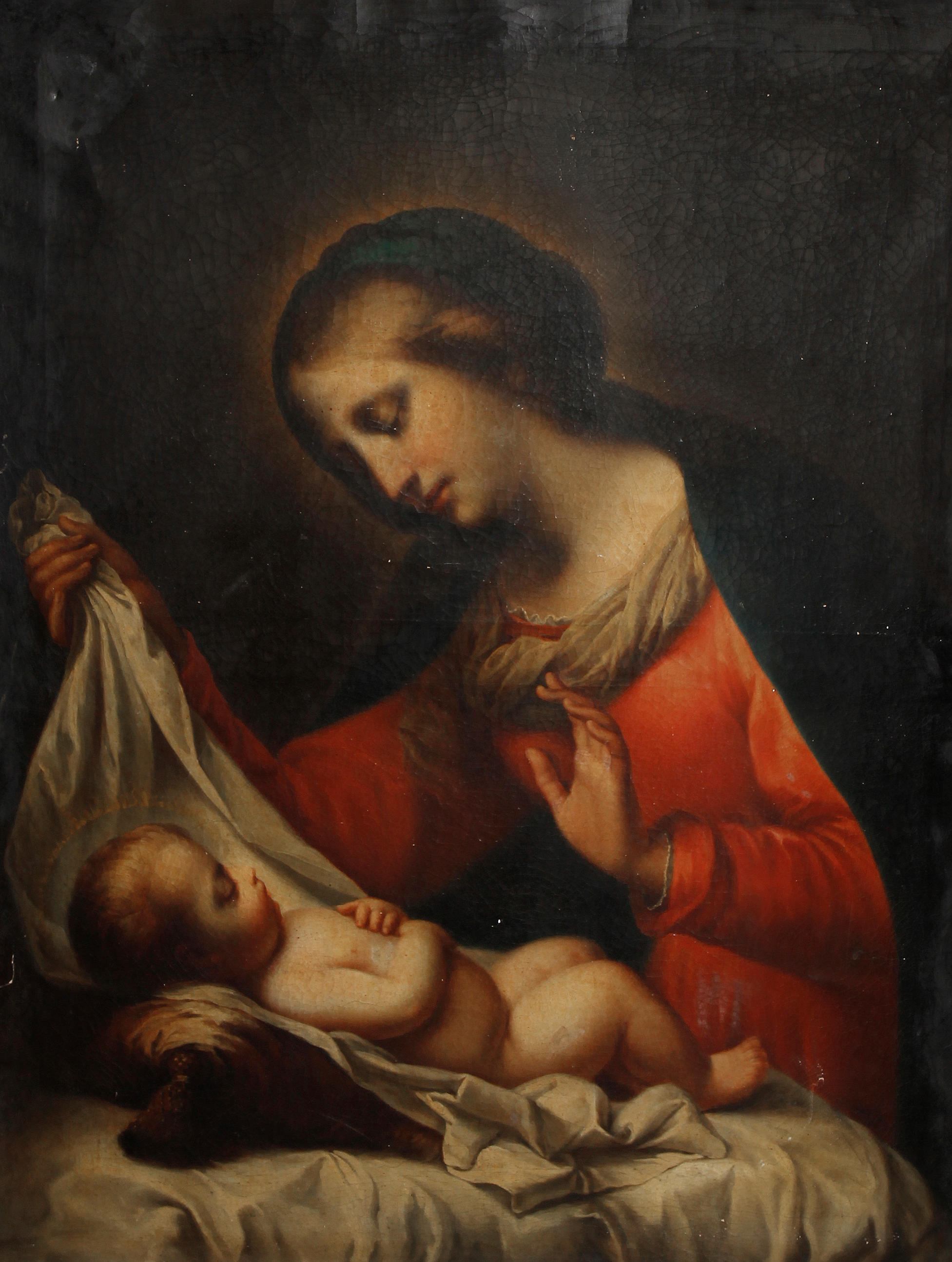 Bonhams : After Onorio Marinari, late 18th Century The Madonna of the Veil