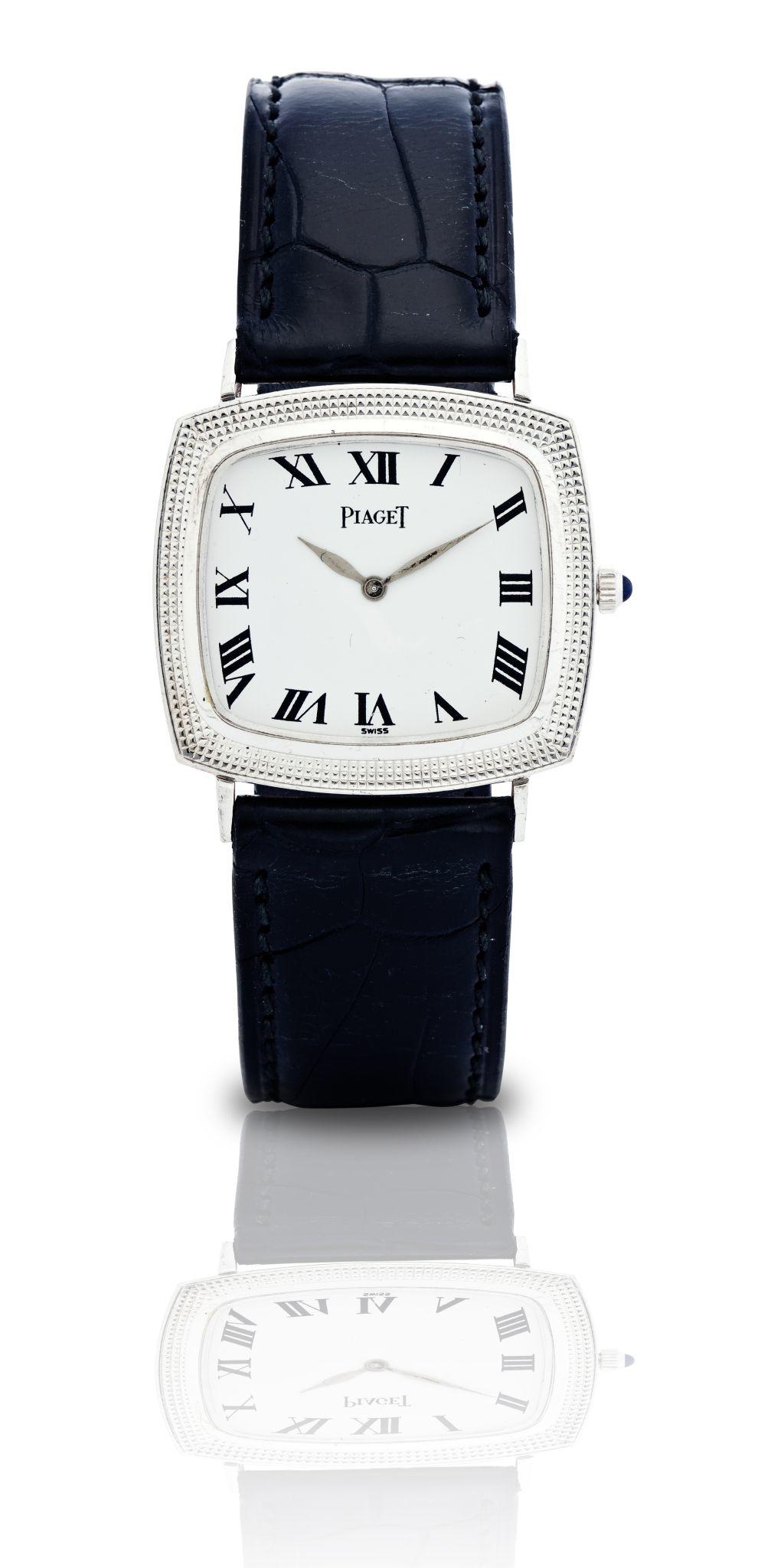 Bonhams Piaget. An 18ct white gold manual wind wristwatchRef9576