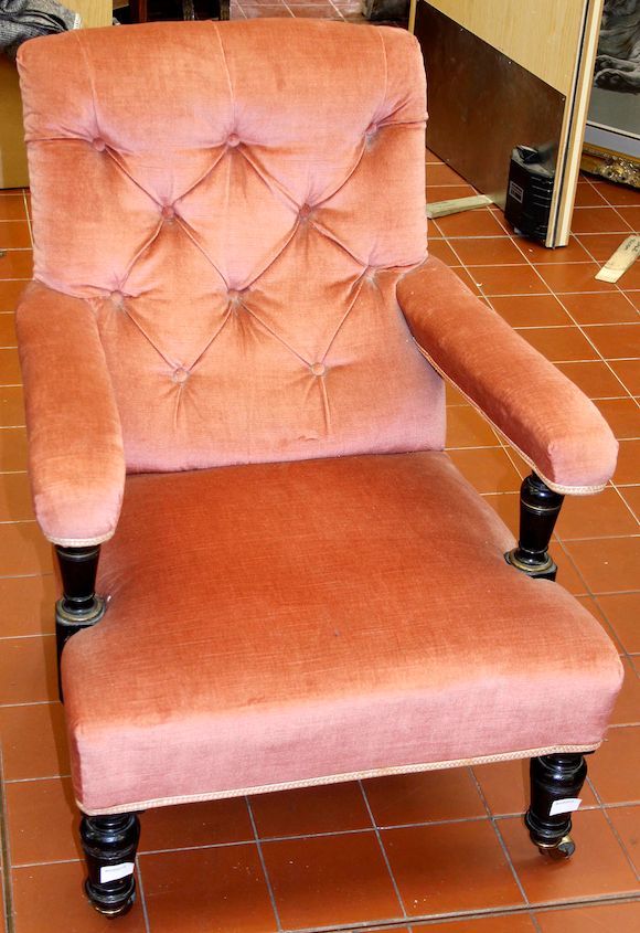 Bonhams A Victorian mahogany armchair,