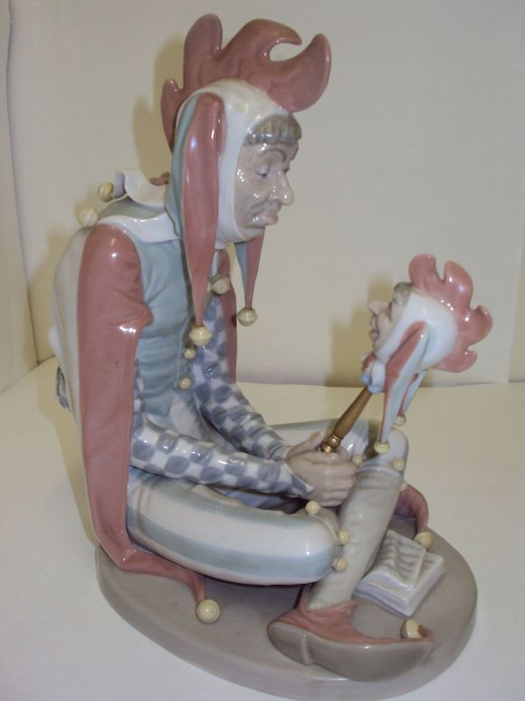 Figurine Lladró Court Jester Macero - Porcelaine - 43 Cm - Rare édition 1969