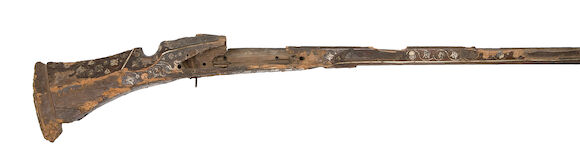Bonhams : A Very Rare English Stock For A Matchlock Or Snaphaunce Gun