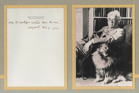 Bonhams : YEATS (W.B.) Autograph poetical quotation signed, 1920
