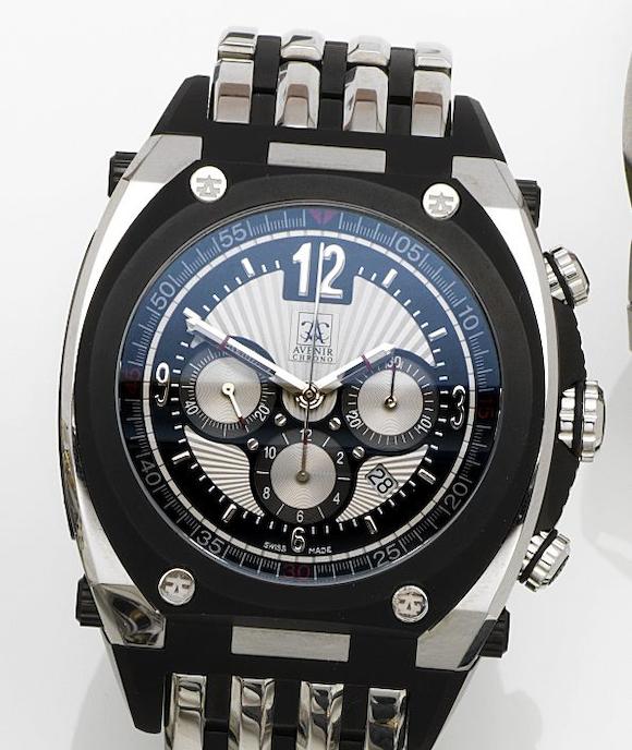 Bonhams : Avenir Chrono. A stainless steel and titanium calendar ...