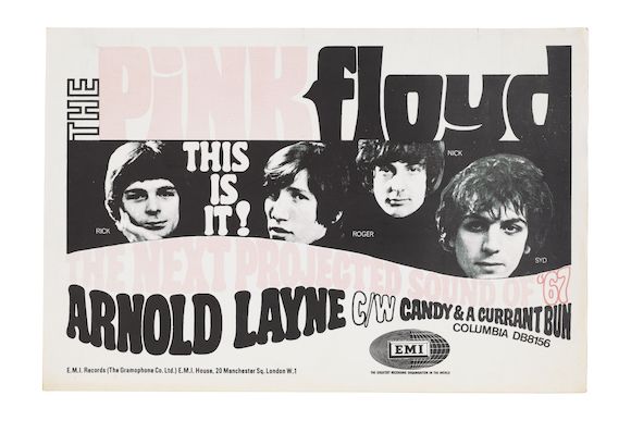 Bonhams A rare E.M.I. flyer for 'Arnold Layne'/'Candy And A Currant
