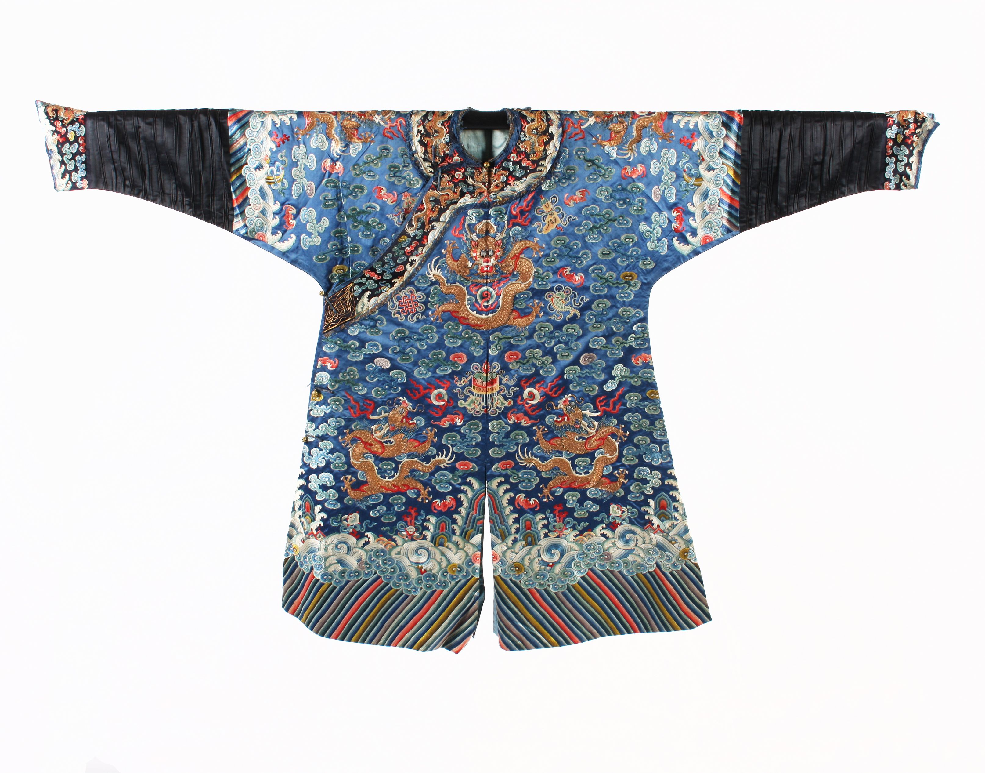 Chinese Dragon Character Print Women's Robe