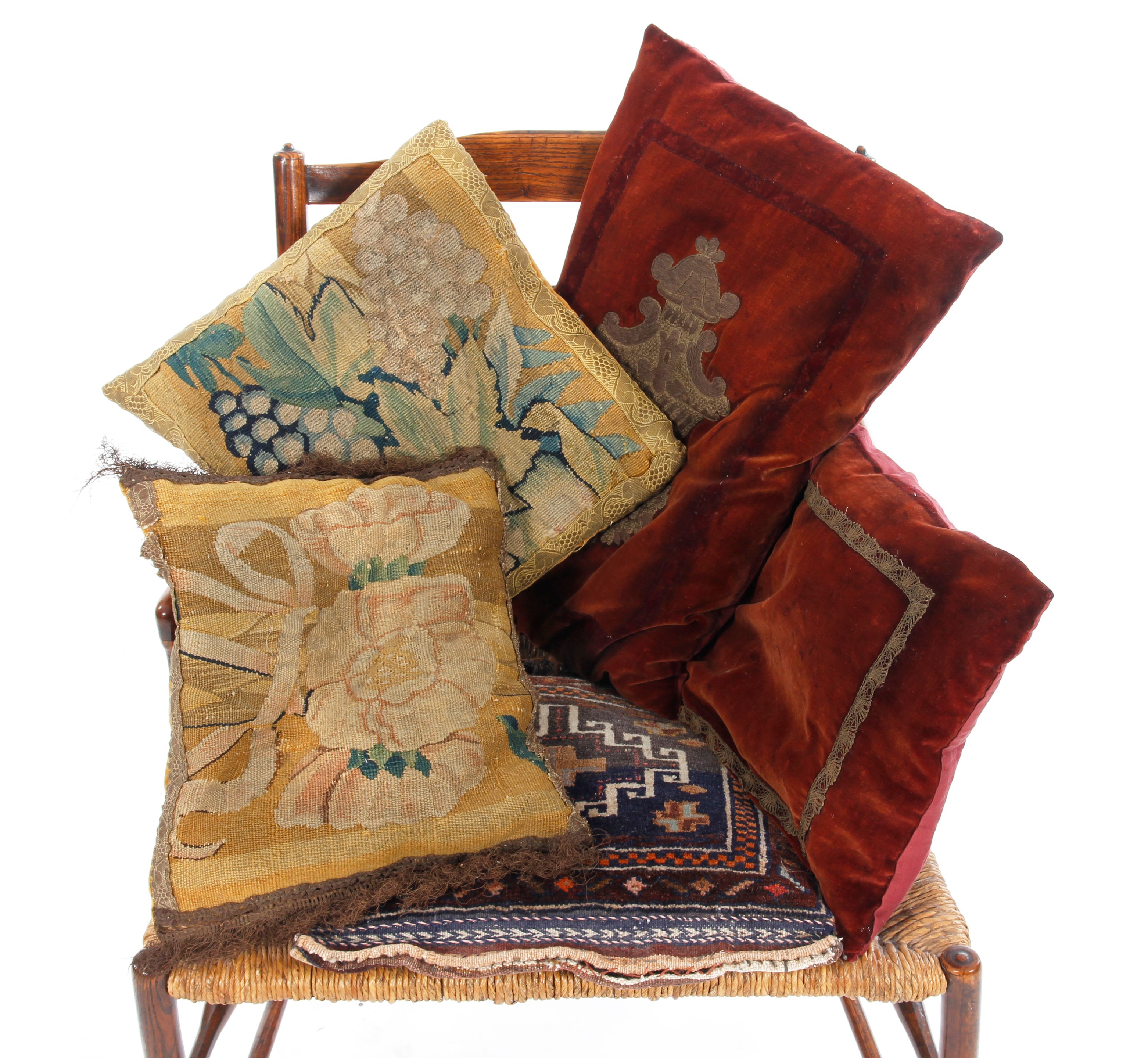 Five various cushions