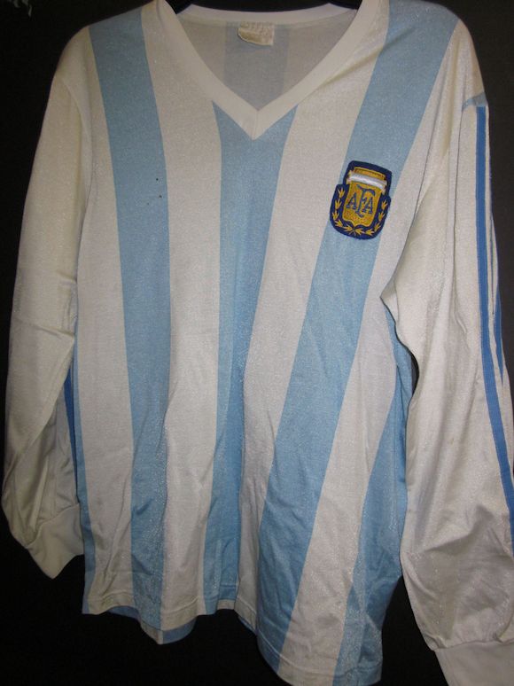 Bonhams David Bisconti match worn Argentina shirt