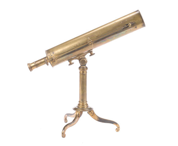 Bonhams : A 2.1/2-inch Dollond brass Gregorian reflecting telescope ...