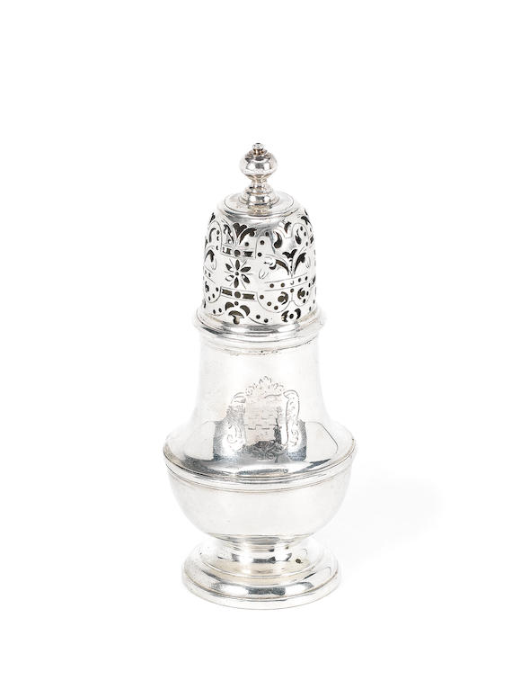 Bonhams : A George II silver caster the makers mark to the underside ...