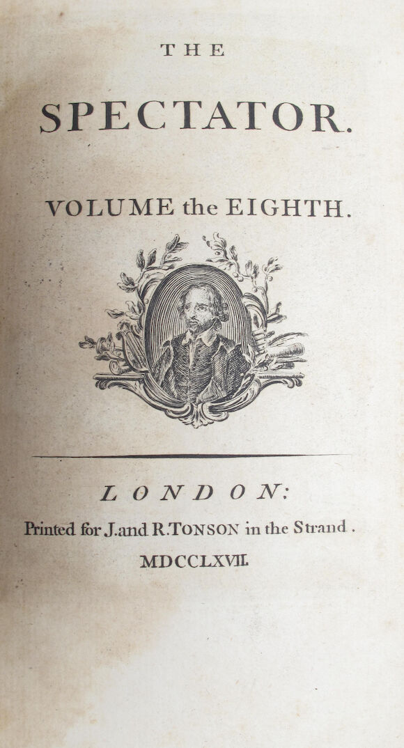 Bonhams : [ADDISON (JOSEPH), RICHARD STEELE and others] The Spectator ...