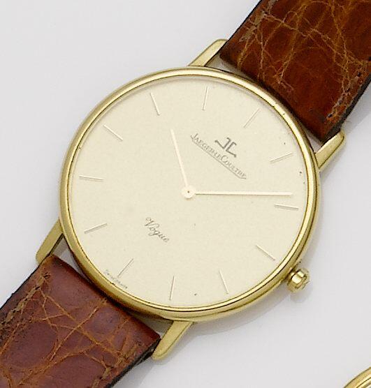 Bonhams JaegerLeCoultre. An 18ct gold quartz wristwatchVogue, 1990's