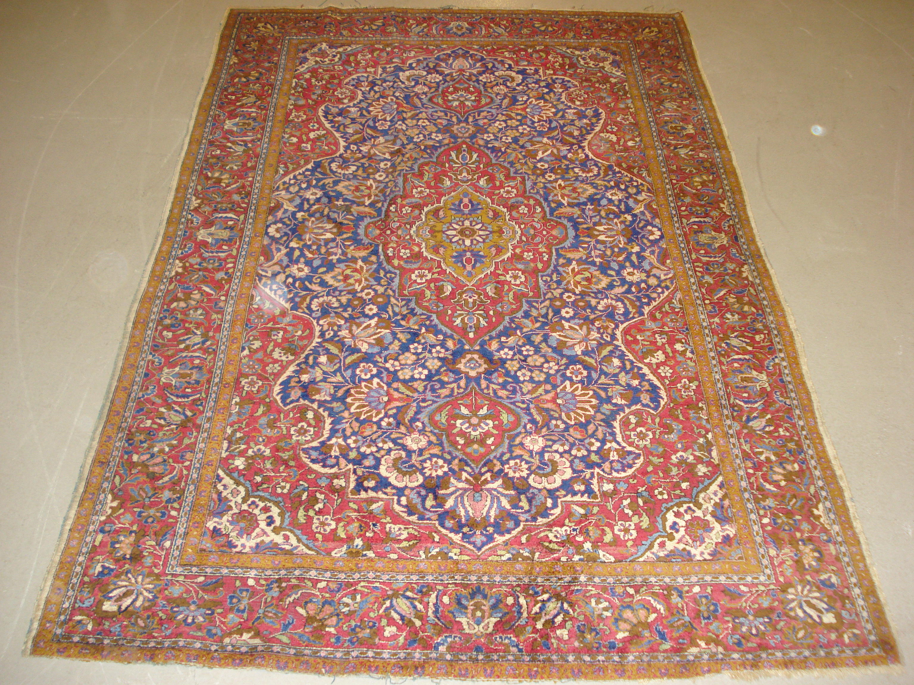 Bonhams A Kashan Silk Rug Central Persia 195cm X 125cm