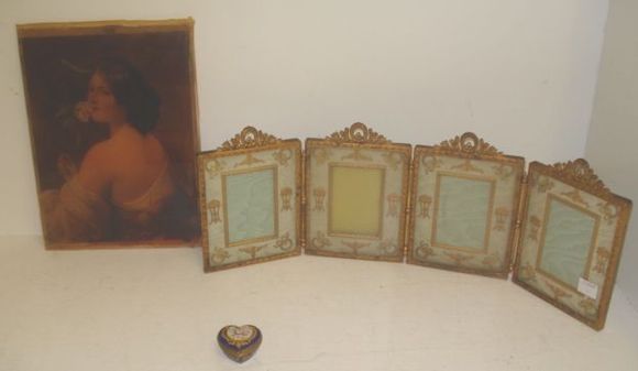 Bonhams : A late 19th Century French gilt metal four-fold photograph ...