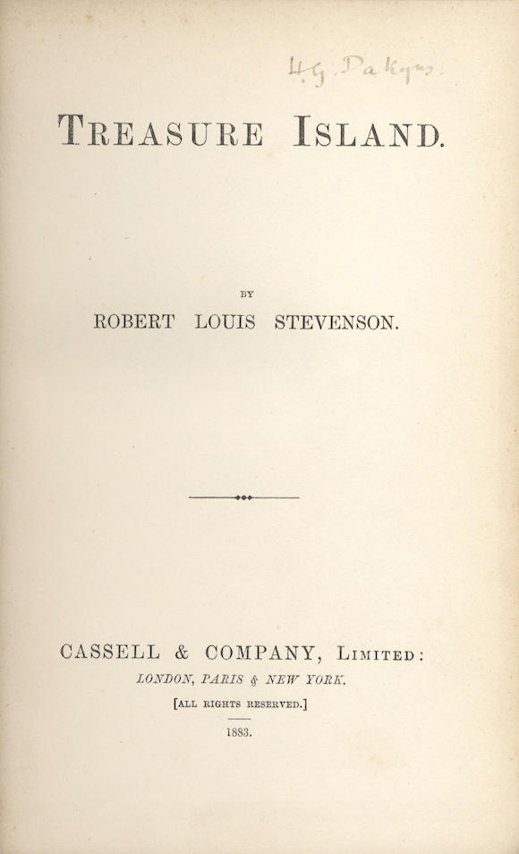 Bonhams : STEVENSON (ROBERT LOUIS) Treasure Island, first edition in ...