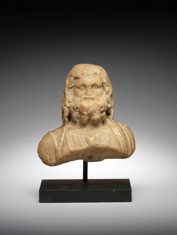 Bonhams : A Hellenistic marble bust of Zeus Serapis