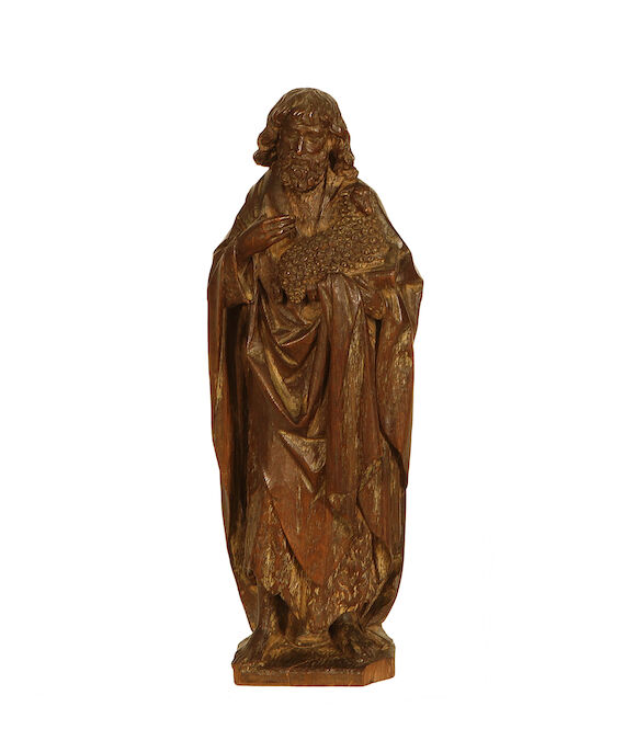 Bonhams : A 16th century style carved oak figure of Saint John the ...