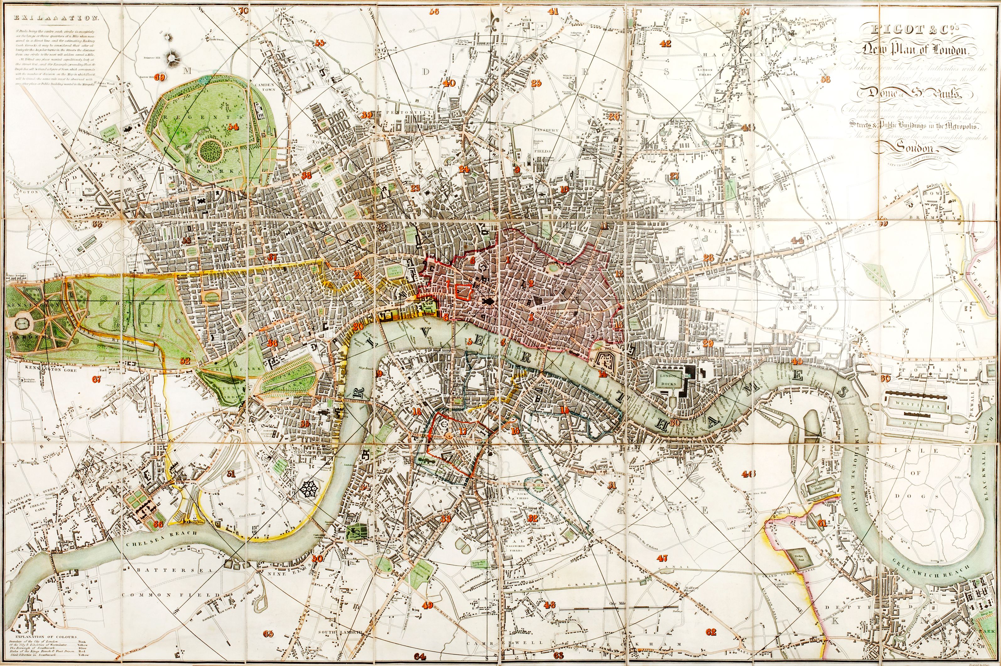 Bonhams LONDON PIGOT (JAMES) New Plan of London Taken from the Best