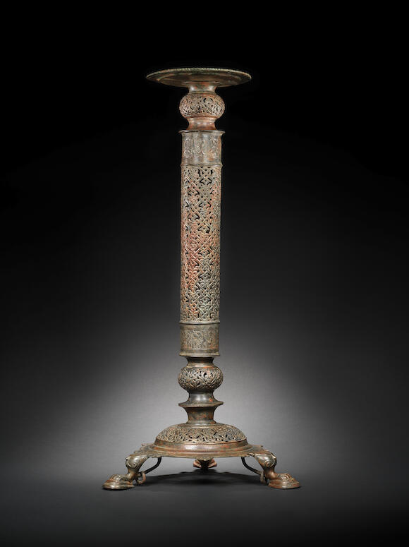 Bonhams A massive Khorasan pierced Lampstand North East Persia, 12th