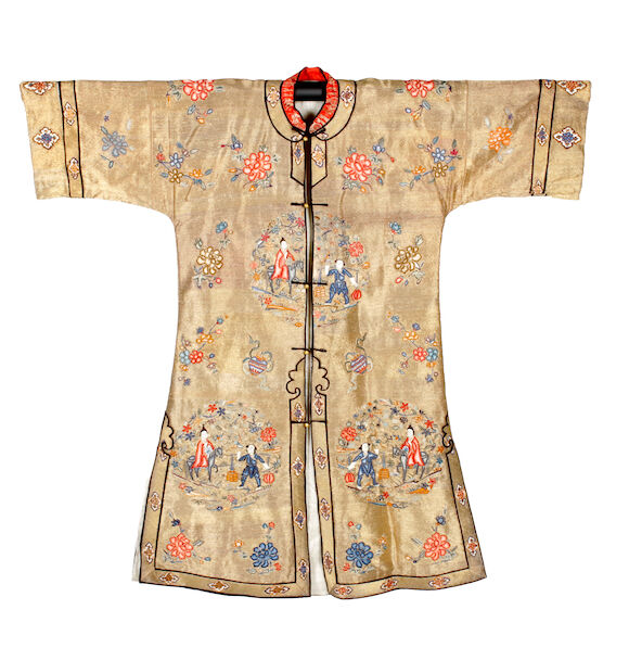 Bonhams : A Chinese embroidered robe, early 20th century