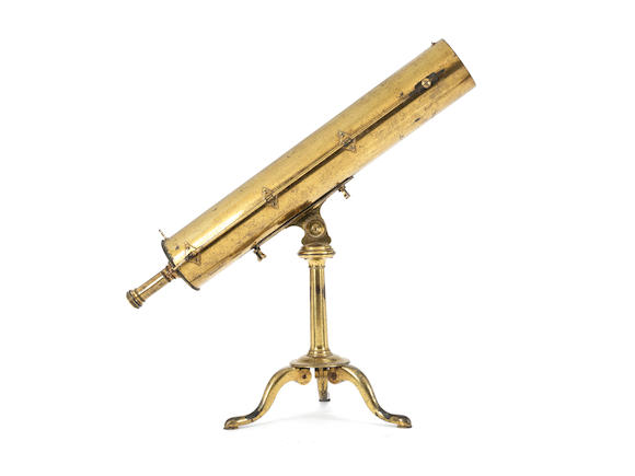 Bonhams : An Edward Nairne 4-inch brass Gregorian reflecting telescope ...