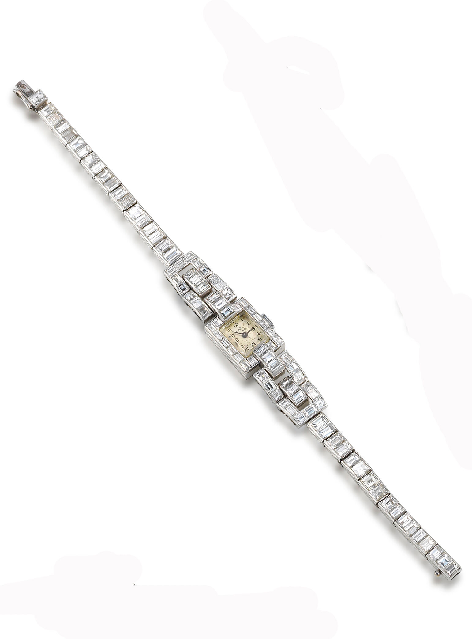 A diamond wristwatch, by Cyma,