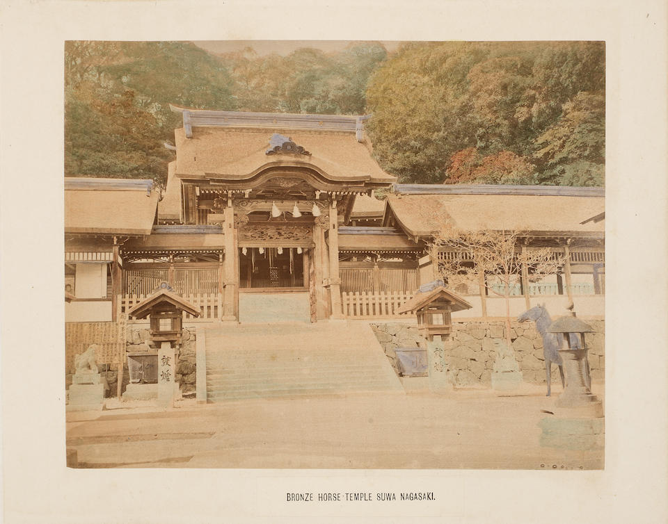 Bonhams : A lacquered-wood album of old photographs of Japan By Kusabe ...