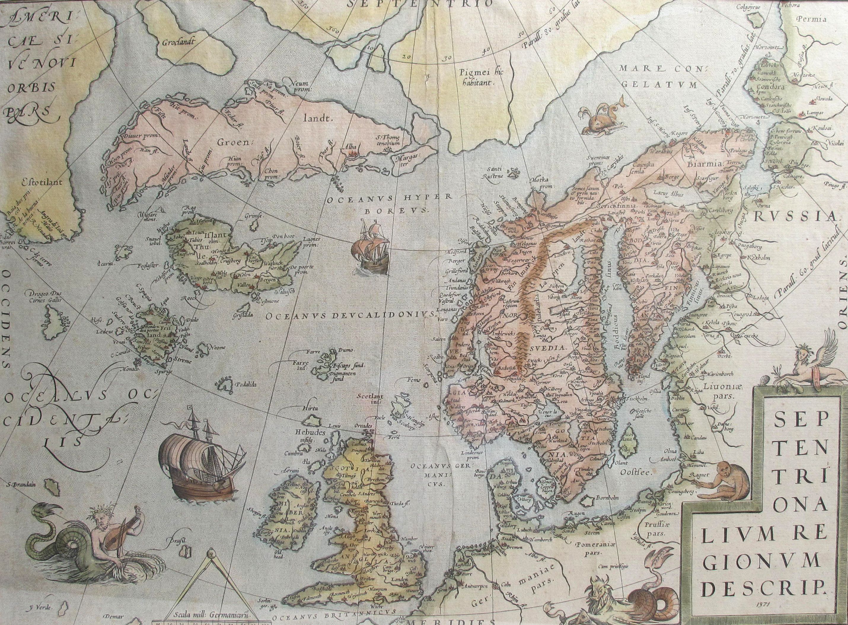 Bonhams : Map Northern Hemisphere hand-coloured engraved map, figure of ...