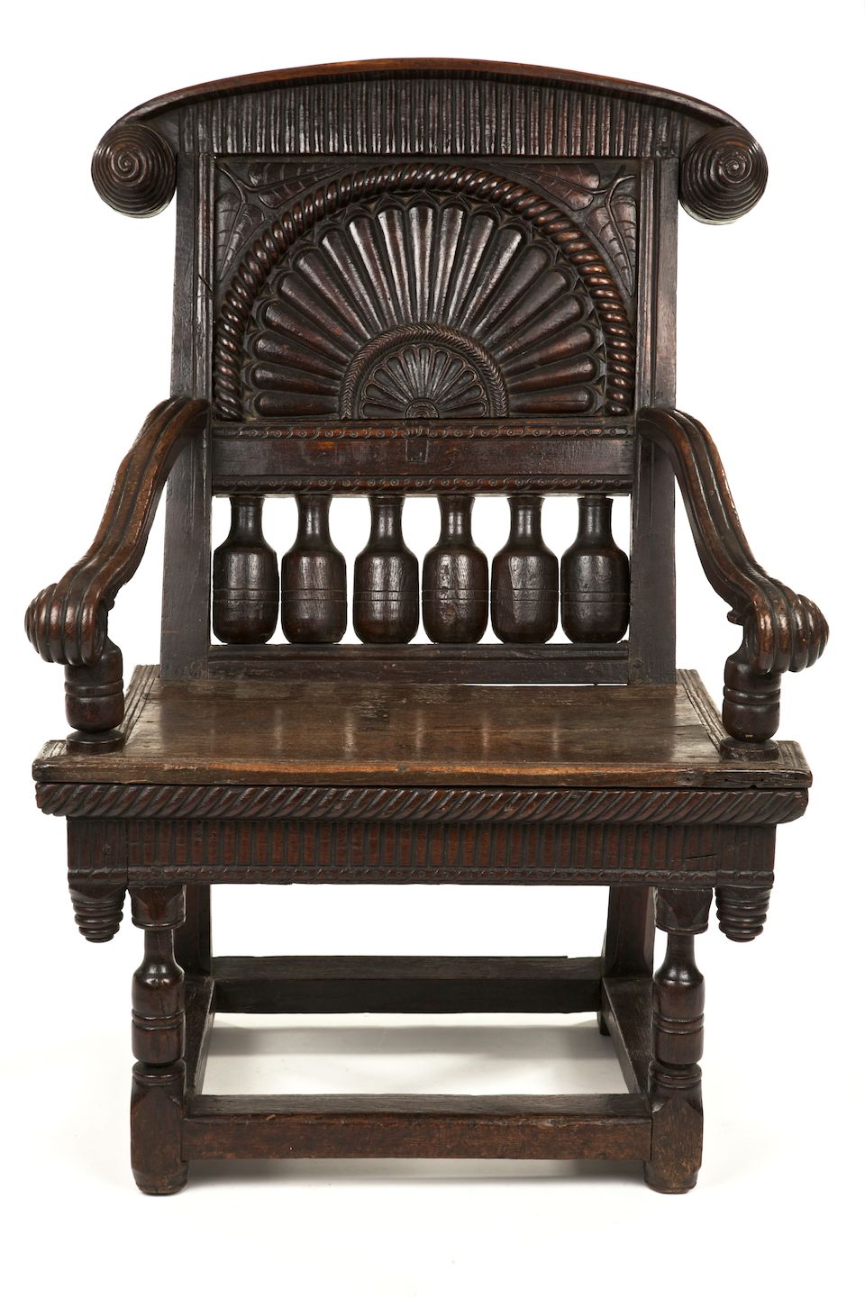 Bonhams A Highly Unusual Charles I Oak Open Armchair Possibly