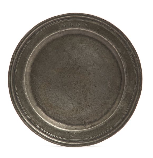 Bonhams : A late 17th century pewter triple reed plate Circa 1690