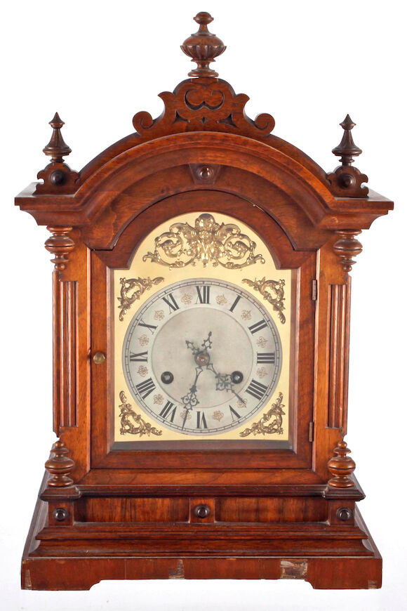 Monaghan Clock Bonhams : A late 19th/early 20th Century mahogany mantel clock,with ...