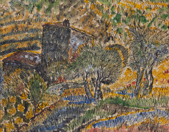 Bonhams : Basil Ivan Rákóczi (Irish, 1908-1979) Landscape with building