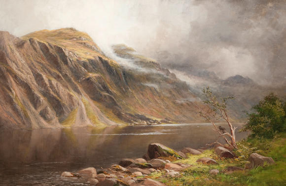 Bonhams : Robert Brydall (British, 1839-1907) By a Scottish Loch