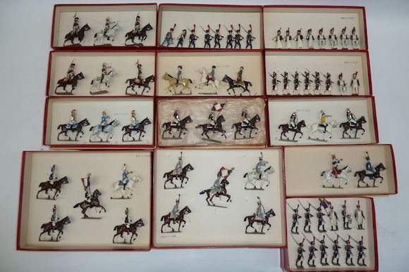Lot De 56 Soldats CBG Mignot - 1er Empire - Étain à Peindre - Chevaux, Canons, Charettes - France