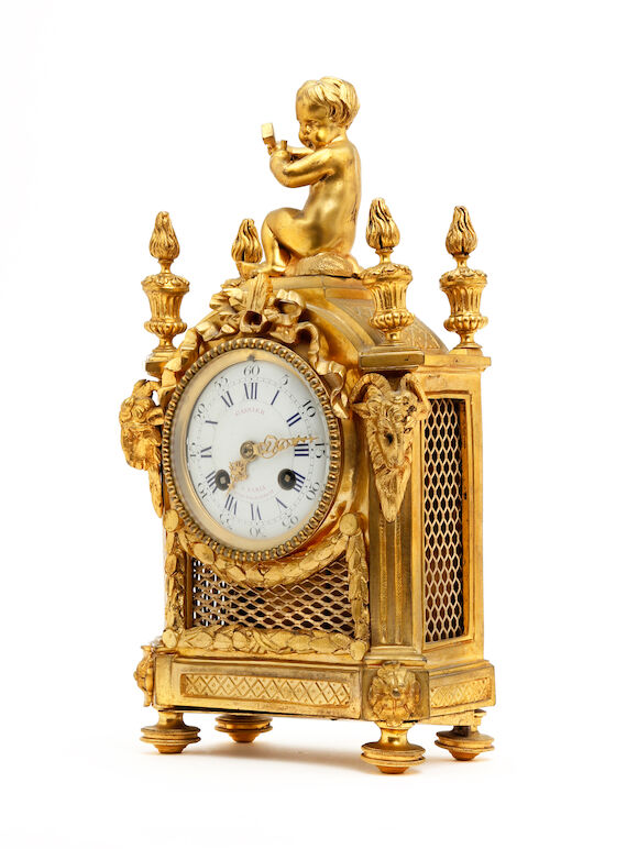 Bonhams : A late 19th Century gilt metal French mantel clock Gasnier ...