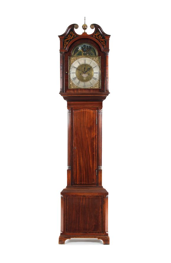 Bonhams : An George III mahogany 8 day longcase clock with automata ...
