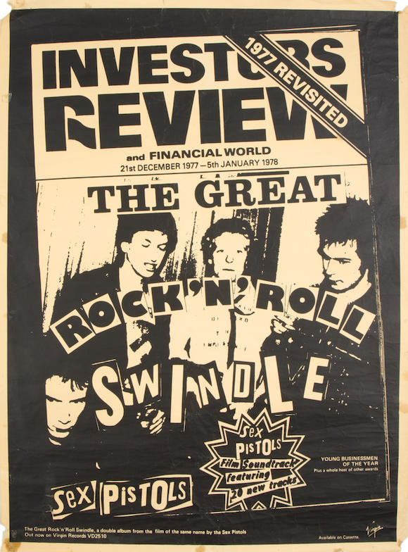 Bonhams Sex Pistols Virgin Promo Posters 1970s