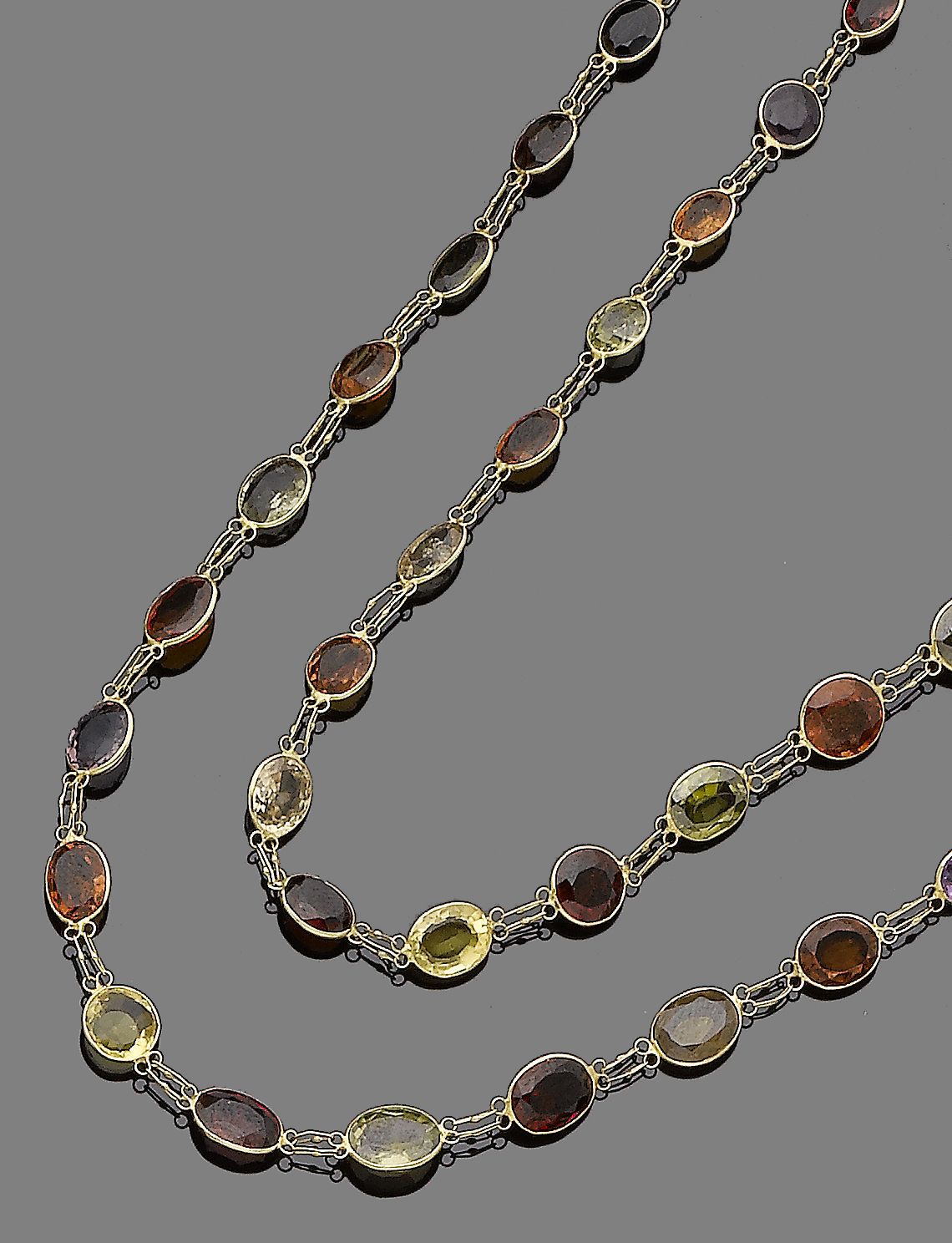 Three gem-set necklaces (3)
