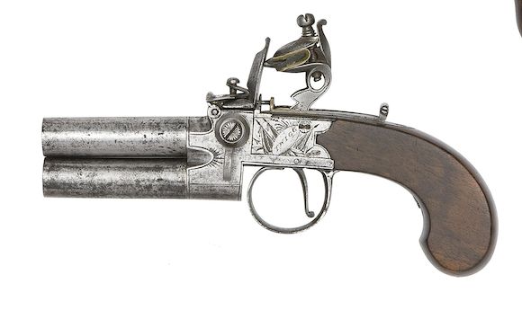 Bonhams : An 60-Bore Flintlock Box-Lock Over-And-Under Tap-Action ...