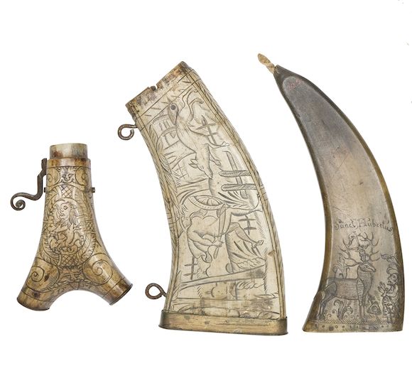 Bonhams : Three German Powder-Flasks
