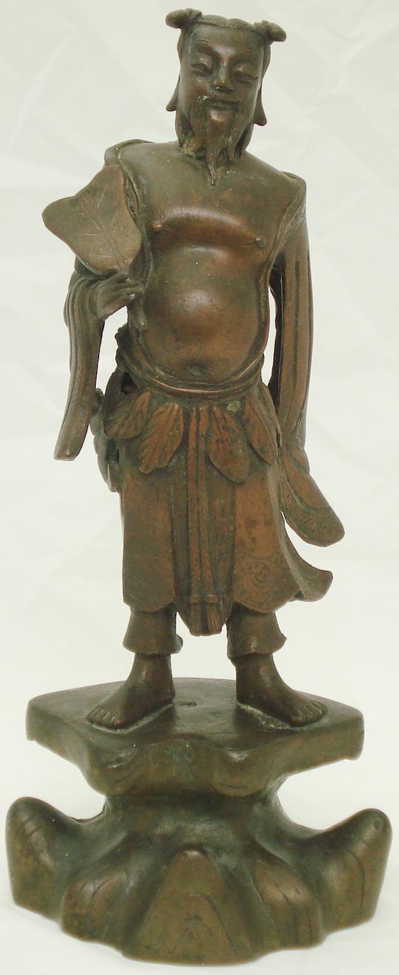 Bonhams : A bronze figure of Zhongli Quan 19th century