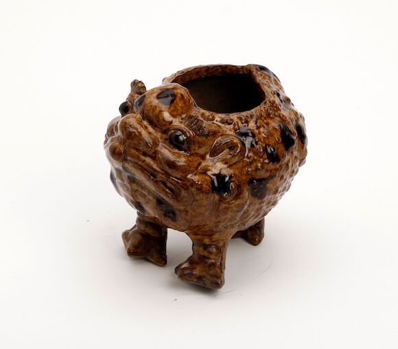 Bonhams : A grotesque toad planter Late 19th Century