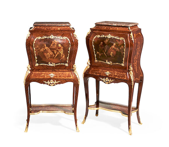 Bonhams : A pair of French early 20th century gilt metal mounted ...