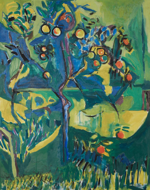 Bonhams : Philip Sutton, R.A. (British, born 1928) 'Lemon Tree, Menton ...